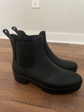 Jeffrey Campbell Cloudy Black  waterproof chelsea rain boots Size 11